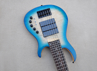 Guitare basse électrique Flyoung 6 cordes, fabrication haut de gamme, placage en érable flammé