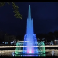 Fuente de Agua Decorativa Pequeña de Acero Inoxidable para Exteriores, Controlada por Música, Resistente al Agua, con Control DMX