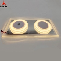 SUNHE Modèle SC002-200, Plafonnier LED double dôme DC 12V super lumineux amélioré pour éclairage intérieur de caravane et camping-car