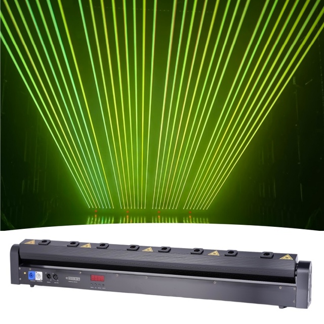 New Design Full-color RGBW 550mw*8pcs 8-eye LED Laser Lights with DMX512 Control for Night Club DJ Stage Party Bar Show