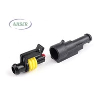 1 Ensemble de connecteurs de câblage automobile étanches IP67 TE AMP SuperSeal 1.5 282079-1 282103-1, 1 voie, 1 broche, mâle et femelle