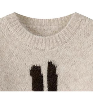 Pull ample à col rond pour femme, tricot doux et chaud, manches longues, anti-boulochage, coupe décontractée, automne-hiver - Product Image 3