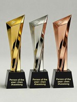 Trophée Métallique Personnalisé Haut de Gamme pour Compétitions, Réunions Annuelles et Récompenses du Personnel Exceptionnel