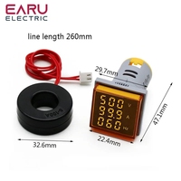 Indicateur lumineux 0-100Hz, fréquencemètre numérique carré à LED, AC20-500V, testeur combiné de tension, courant et fréquence, SHVA