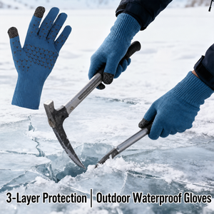 Nouveaux gants imperméables 2026 pour l'hiver, cinq doigts, coupe-vent, chauds, compatibles écran tactile, pour activités de plein air, fitness, cyclisme, randonnée, pêche - Product Image 2