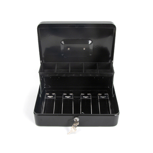 Oem mini điện tử tiền mặt đăng ký 4 hóa đơn 5 đồng xu bán lẻ kim loại tiền hộp tiền mặt với sự kết hợp khóa cho an ninh ngăn kéo tiền mặt - Product Image 1