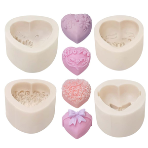 Molde de Silicona con Forma de Corazón de Rosa para Hacer Velas, Jabones, Chocolate, Fondant, Manualidades, Regalos de Boda, Decoración del Hogar, Hecho a Mano - Product Image 1