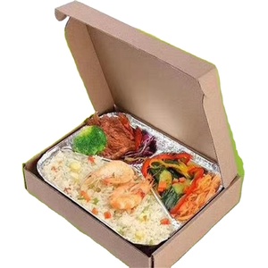 3 <strong>Compartment</strong> <strong>Aluminum</strong> <strong>Foil</strong> Plates Custom Restaurant Food Container Disposable Aluminium <strong>Foil</strong> Takeaway Lunch <strong>Trays</strong> with Lid - Product Image 6
