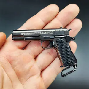 Mini pistola pistola pistola glock portachiavi 3d metallo giocattolo 1911 portachiavi llavero con pistola de pintar