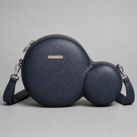 GORFIA - Juego de Dos Bolsos Cruzados Redondos de Piel Sintética para Hombre con Monedero Pequeño, Bolso de Hombro, 5 Colores, OEM, ODM