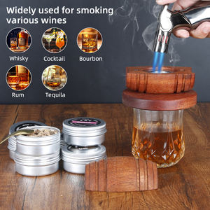 Kit de fumeur de whisky en bois avec moules à boules de glace 6 saveurs Copeaux de bois Torche de fumeur de whisky et coffret cadeau pour homme - Product Image 4