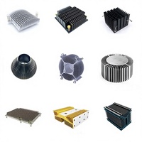 Radiateur à ailettes en aluminium pour boîtier de refroidissement, dissipateur thermique carré Re212667, 150W 300W 500W 750W 1000W, soudage par cintrage LED HXY-HS01