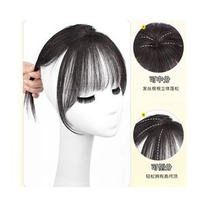 100% <span class=keywords><strong>cheveux</strong></span> humains <span class=keywords><strong>frange</strong></span> perruque <span class=keywords><strong>droite</strong></span> Texture haut postiche moyenne densité naturel noir <span class=keywords><strong>cheveux</strong></span> humains Topper pour les femmes - Product Image 2