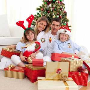 Роскошные Броши от производителя в виде рождественского подарка, Рождественская елка, чулок, олень, снежинка, Санта-Клаус, снеговик, значок, брошь - Product Image 5