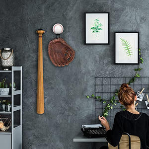 Support de batte de baseball à haute résistance, support mural pour affichage, gain de place et multifonctionnel, étagère de rangement en métal pour - Product Image 2