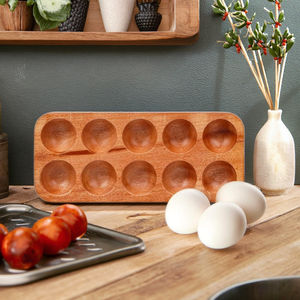 High Quality <strong>Wooden</strong> <strong>Egg</strong> <strong>Tray</strong> Wood <strong>Egg</strong> Holder for Home Kitchen Wood <strong>Tray</strong> for <strong>Eggs</strong> - Product Image 5