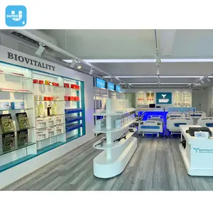 Scaffali per farmacia in MDF personalizzati mobili negozio medico Interior Design negozio di farmacia in legno infissi scaffali per negozi medici