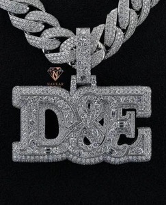 Hip Hop Chain Moissanite Diamond Pendant 925 Silver Luxury Pendant for Women Anniversary Gift Available At Best Price - Product Image 1