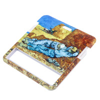 Wowei Tali Gantungan Kunci Personalisasi dengan Cetakan Sublimasi Poliester Motif Van Gogh Starry Night, Tali Gantungan Kunci Seni Keren untuk Gantungan Kunci