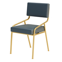 Meubles de restaurant de luxe à lumière directe d'usine siège de carte d'art en fer chaise de salle à manger ensemble de table en marbre meubles commerciaux de ménage