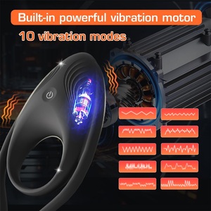 Anillo para Pene de Silicona, Anillo Vibrador Ajustable, Masajeador, Retrasador de Eyaculación, Estimulador, Vibrador, Juguetes Sexuales para Parejas, para Hombres - Product Image 2