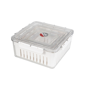 4-mảnh dày cấp thực phẩm hộ gia đình nhà bếp lưu trữ Box container với ngăn duy nhất có nắp đậy - Product Image 2