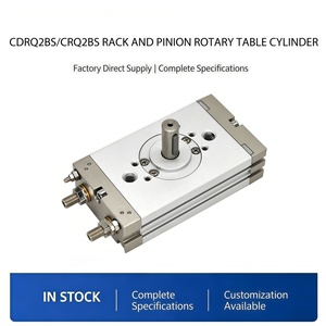 Table rotative à <span class=keywords><strong>crémaillère</strong></span> en alliage d'aluminium CRQ2BS/CDRQ2BS, cylindre 90 ° /360 °   Actionneur <span class=keywords><strong>rotatif</strong></span> <span class=keywords><strong>pneumatique</strong></span> pour équipement d'automatisation - Product Image 2