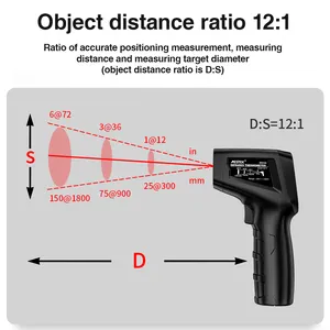 IR03A Mini Digital LCD Convenient Temperature Sensor BBQ Thermometer Pyrometer Pizza Oven Industrial Thermometer Gun