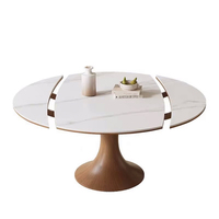Table et chaises de salle à manger en bois massif, rondes et carrées, à double usage, simples et évolutives, adaptées aux restaurants d'hôtel
