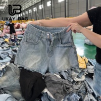 Vêtements d'été d'occasion pour femmes en gros – Shorts en jean usagés, jeans décontractés, styles variés, tendance, haute qualité, friperie en vrac