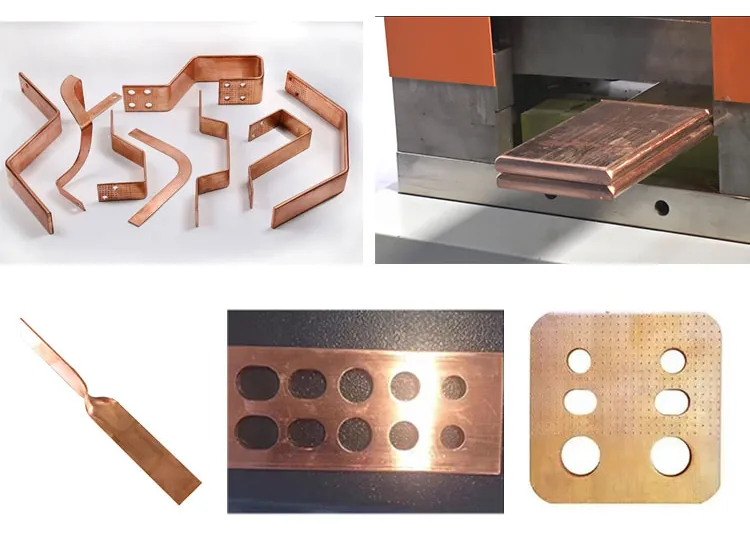 Máquina de barra colectora de aluminio hidráulica CNC Equipo de procesamiento de cobre para fabricación de barras colectoras