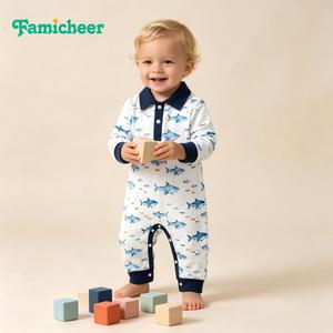 Combinaison bébé en coton respirant, à porter tous les jours, combinaison d'été pour bébé garçon, combinaison à manches longues, combinaison pour bébé garçon - Product Image 2