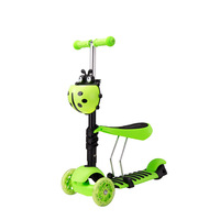 Trottinette Enfant 3-en-1 Mi Gao, Modèle 3 Roues avec Frein Arrière, Charge Maximale 80kg, pour Enfants de 2 à 12 Ans, Utilisable comme Skateboard et Voiture à Roulettes