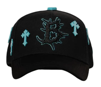 Nueva Gorra de Béisbol DMG Original de 5 Paneles con Visera Curva de Gamuza, Bordado 3D y Pedrería, Hebilla Metálica, Alta Calidad