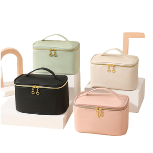 Große Kapazität Leder Make-up Aufbewahrung tasche Benutzer definiertes Logo <span class=keywords><strong>PU</strong></span> Kosmetik Wasserdicht für Beauty Case für Travel Ladies Fashion Style - Product Image 6