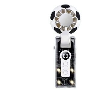 Wholesale Football Themed Mini Handheld Magnetic Cooling Portable Fan With Led Flashlight for Sports - Product Image 1