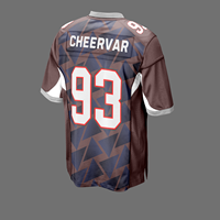 Nouveaux maillots de football américain au design moderne, vêtements de football américain en sublimation, uniformes de football américain en polyester pour les fans