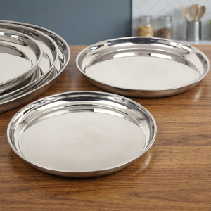 <b>Stainless</b> <b>Steel</b> Round <b>Tray</b> - Product Image 2