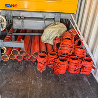 Pompe à béton diesel miniature jaune Hbt40 pour bâtiments de grande hauteur