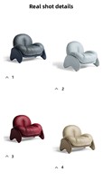 Fauteuil en cuir ultra-résistant effet nuage, fauteuil d'appoint moderne et créatif, fauteuil de relaxation de luxe pour la maison