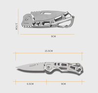Couteau pliant portable en acier inoxydable pour l'extérieur, couteau de poche miniature pour le camping et la chasse, vente en gros