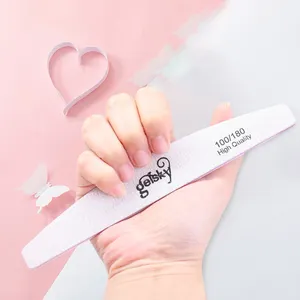 Nail Salon Tools Half Moon Nail Files Private Label Washable Emery Board Sandpaper 100 180 100/100 Nail File