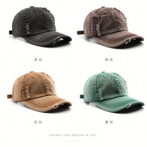 Gorra de béisbol estilo japonés retro de color sólido para hombre, gorra de viaje con visera, lavada y desgastada - Product Image 2