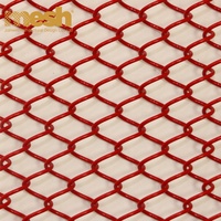 Rideau en maille métallique tissée flexible pour la décoration intérieure, séparateur de pièce et traitement des fenêtres