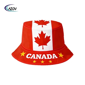 Gorro Reversible con Estampado de Bandera de Canadá para Fanáticos del Fútbol, Unisex - Product Image 1