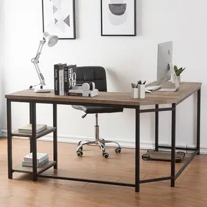 Vekin Furniture Modern Simple Large Corner Desk scrivania per Computer a forma di L personalizzata in legno e acciaio studio Work Writing Office Table
