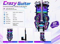 Máquina de Juego Arcade Neofuns Crazy Guitar de 3 Metros con Golpes de Martillo Gigantes, Certificación CE ROHS, Máquina de Entretenimiento LED a Todo Color para FEC