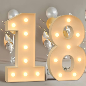 <span class=keywords><strong>Les</strong></span> lettres en acrylique pour la fête d'anniversaire de l'enfant ont un effet lumineux, avec le numéro 1 en lettres lumineuses - Product Image 6