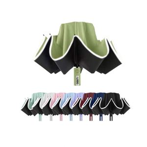 Automatic LED Light Umbrella Custom Logo Three Folding Reverse UV Protection Rain Umbrella with Logo - Product Image 1