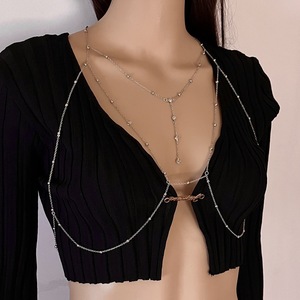 Fashionable Diamond Body Chain Sexy Diamond Chest Chain Jewelry Women's Seaside <b>Clothing</b> <b>Accessories</b> - Product Image 3